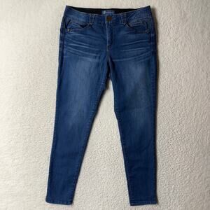 Democracy Size 14 AB Solution Jeans Medium Wash High Rise Slimming Stretch Denim
